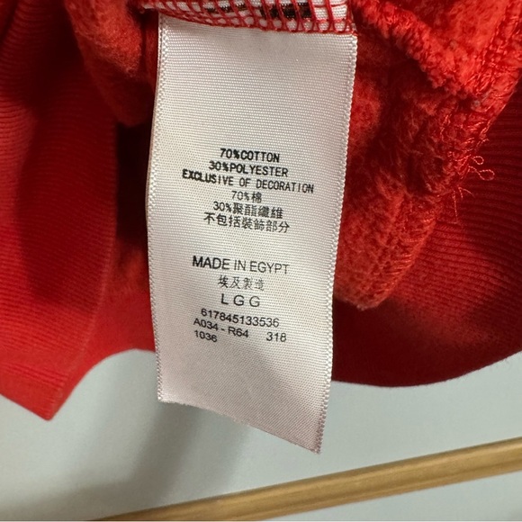 Levi's Red Orange Hoodie Sweater Size Large - Picture 5 of 8